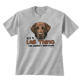 Sports Grey Lab Thing (Chocolate) T-Shirts 