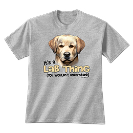 Sports Grey Lab Thing (Yellow) T-Shirts 