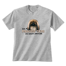 Sports Grey Pekingese Thing T-Shirts 