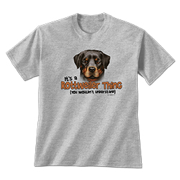 Sports Grey Rottweiler Thing T-Shirts 