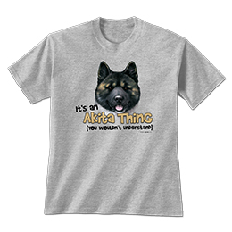 Sports Grey Akita Thing T-Shirts 