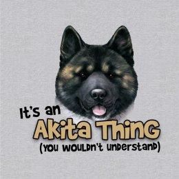 Sports Grey Akita Thing T-Shirt 