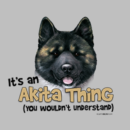 Sports Grey Akita Thing T-Shirt 