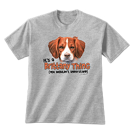 Sports Grey Brittany Thing T-Shirts 