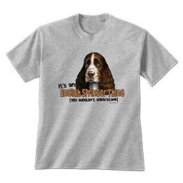 Sports Grey English Springer Thing T-Shirts 