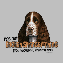 Sports Grey English Springer Thing T-Shirt 