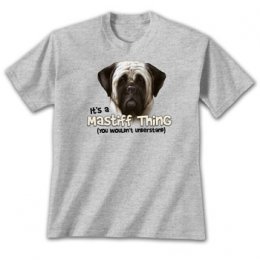 Sports Grey Mastiff Thing (English) T-Shirts 