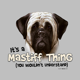 Sports Grey Mastiff Thing (English) T-Shirt 