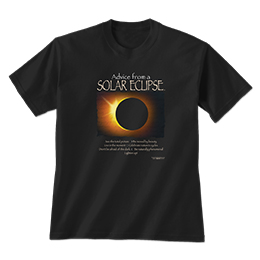 Black Advice From A Solar Eclipse T-Shirts 
