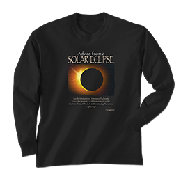 Black Advice Solar Eclipse Long Sleeve Tees 